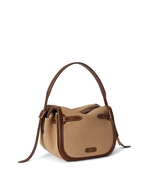Polo Ralph Lauren Brown Sac À Bandoulière À Empiècements