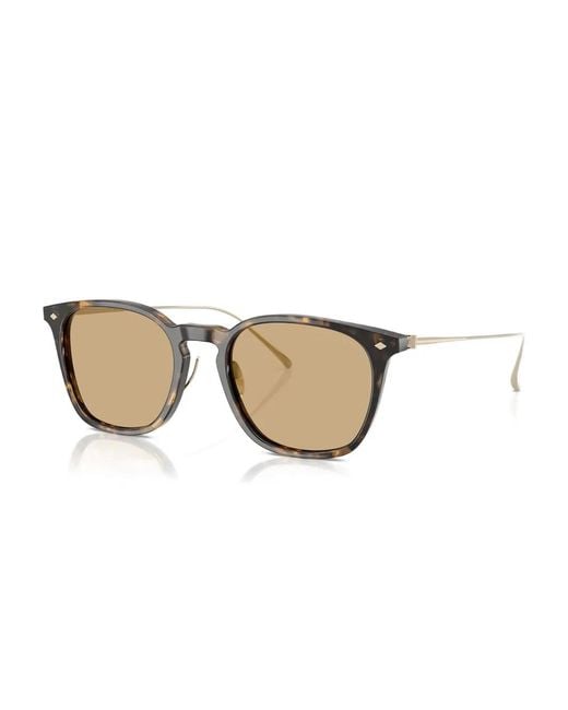 Giorgio Armani Natural Rectangle-Frame Sunglasses for men