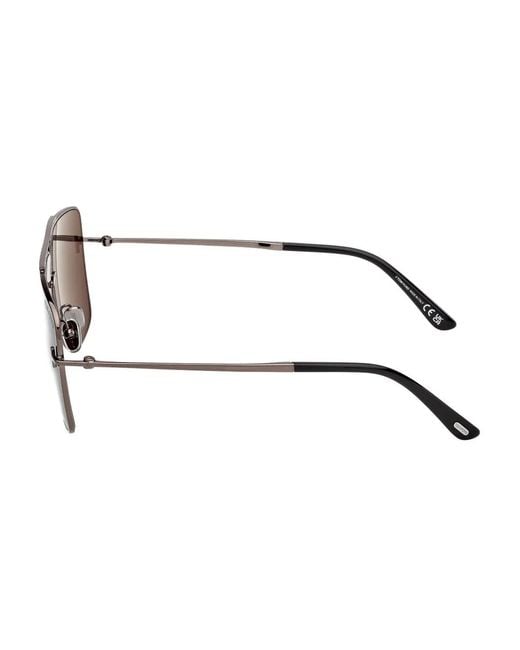 Tom Ford Gray Eliott-02 Square-Frame Sunglasses