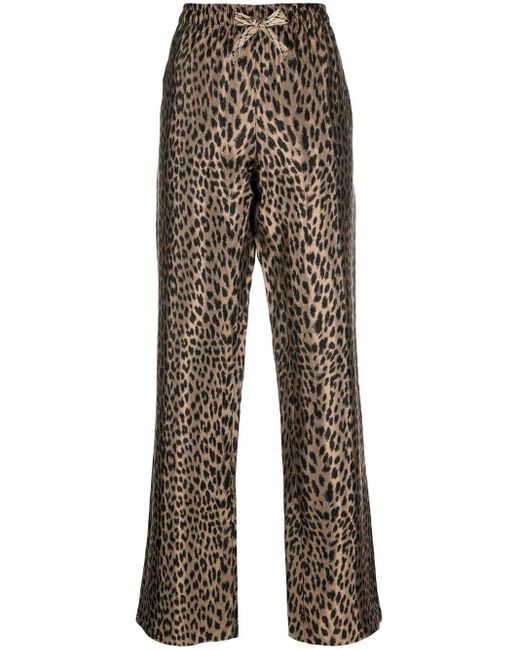 Zadig & Voltaire Brown Leopard-print Trousers