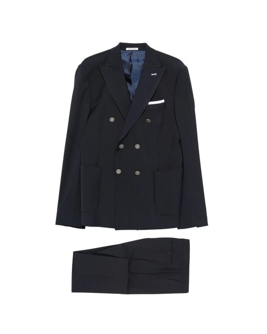 Daniele Alessandrini Blue Costume À Veste À Boutonnière Croisée for men