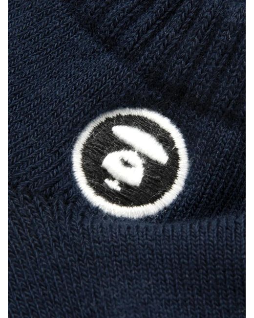 Aape By A Bathing Ape Blue Logo Socks for men