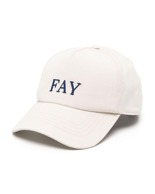 Fay Natural Embroidered-logo Baseball Cap for men