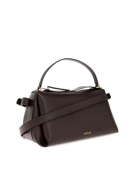 Neous Brown Scorpius Leather Tote Bag