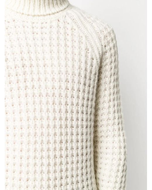 Roberto Collina Multicolor Waffle-Knit Roll-Neck Jumper for men