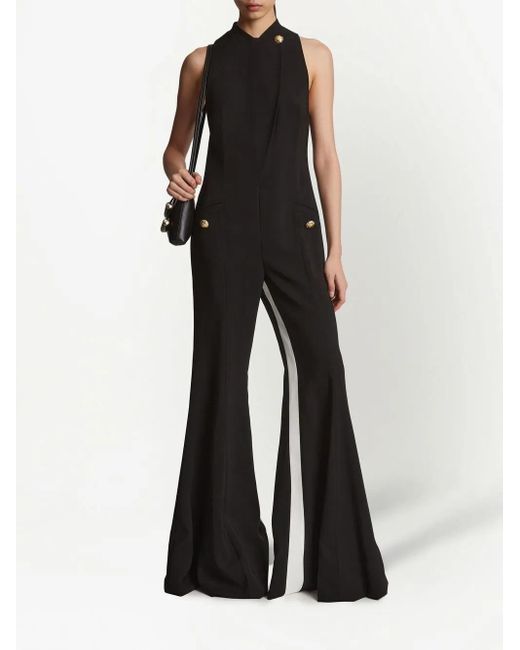 Proenza Schouler Black Stripe-Detail Tuxedo Trousers