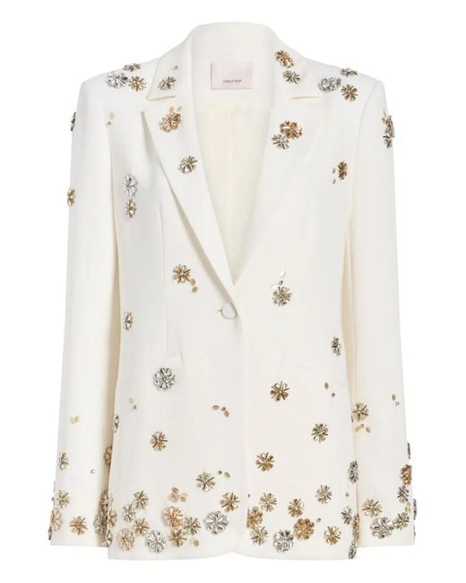Cinq À Sept Natural Tumbling Flowers Karlie Blazer