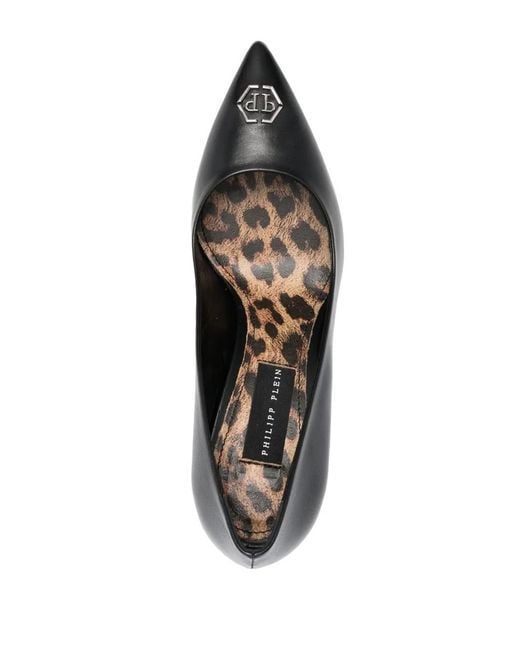Philipp Plein Black Logo-Plaque 80Mm Pumps