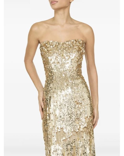Jenny Packham Metallic Robe Longue Kimi