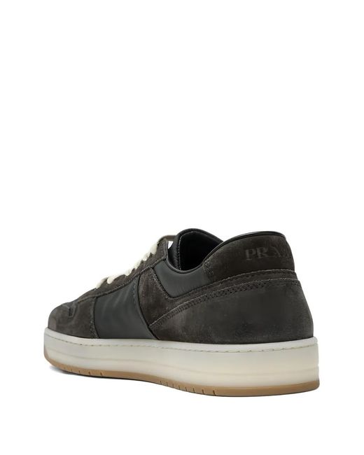 Prada Black Triangle-Logo Sneakers for men