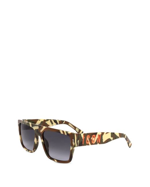DSquared² Metallic Icon Camouflage Square-Frame Sunglasses for men