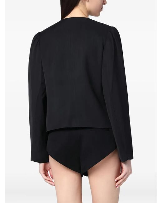 NAMACHEKO Black Collarless Jacket