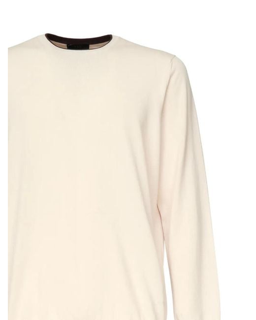 Fay Natural Round-Neck Sweater for men