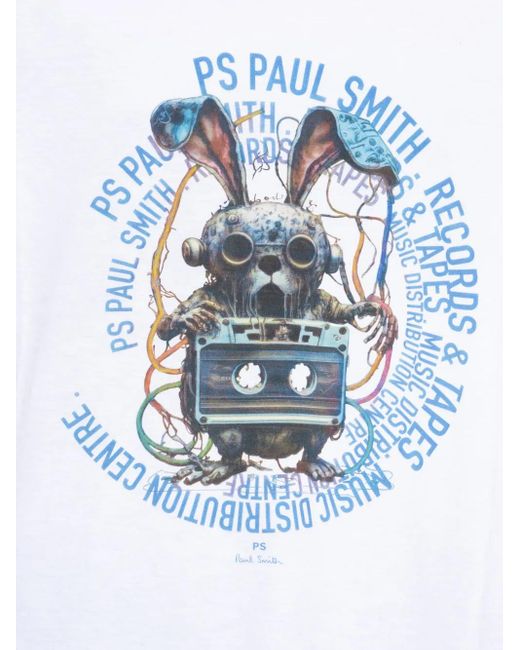 Paul Smith T-Shirt Met Grafische Print in het Blue voor heren