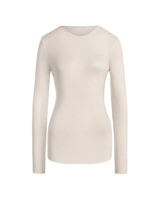 12 STOREEZ White Nicole Long-Sleeve Top