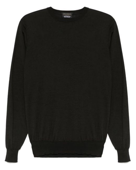 Dell'Oglio Fein gestrickter Pullover in Black für Herren