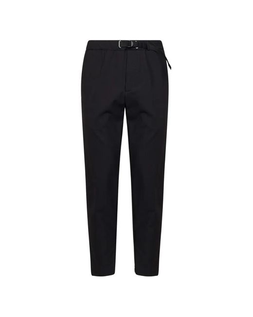 White Sand Blue Belted Tapered Trousers for men