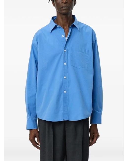 mfpen Blue Patch-Pocket Shirt for men