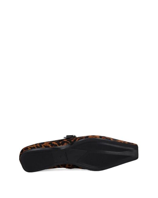 Vagabond Brown Wioletta Leopard-Print Buckled Ballet Flats