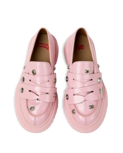 Camper Walden Twins ローファー Pink