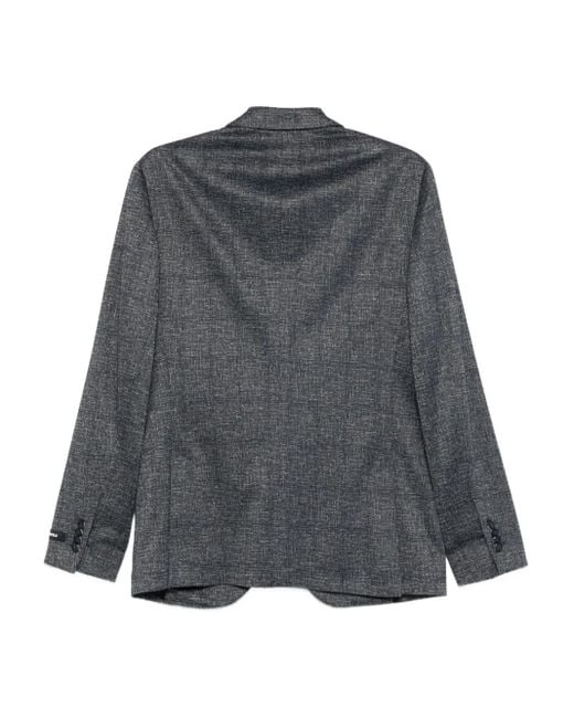 Karl Lagerfeld Gray Textured Two-Button Jacket for men