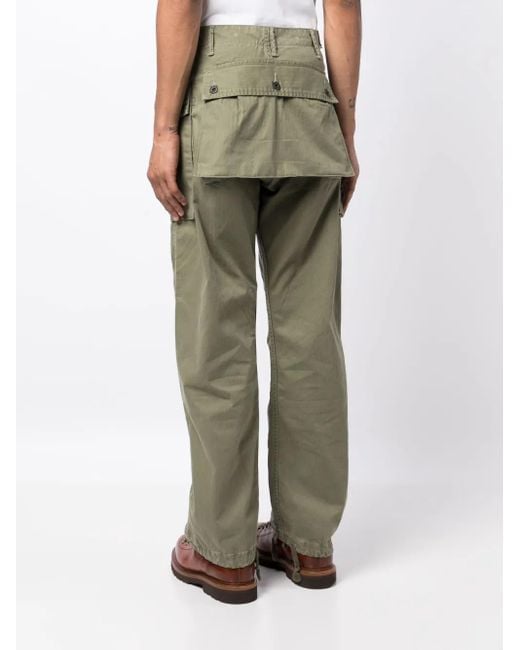 RRL Green Herringbone Field Cargo Trousers for men