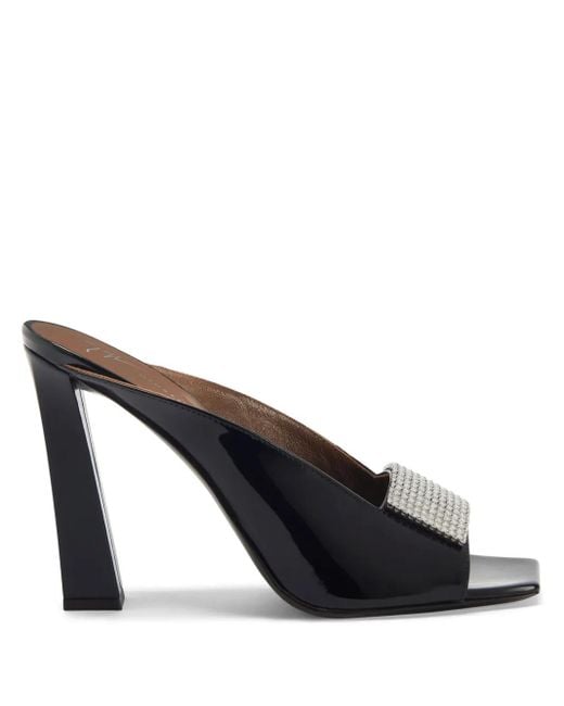 Giuseppe Zanotti Black 105Mm Gz Mya Sparkle Sandals