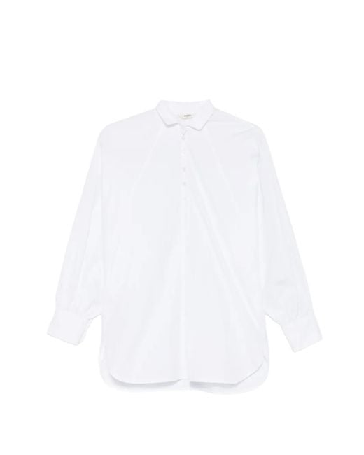 Barena White Batwing-Sleeve Shirt