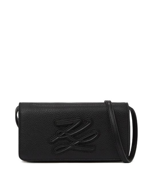 Karl Lagerfeld Black Mini K/Autograph Cross Body Bag