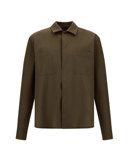 Herno Green Textured Shirt for men