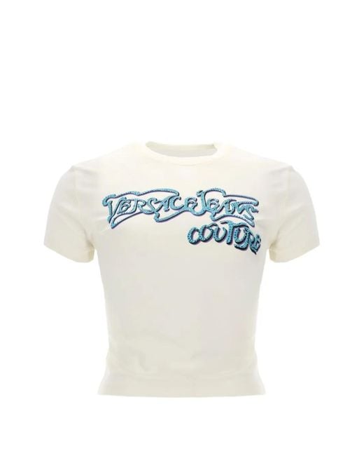 Versace Jeans Couture White Logo T-Shirt