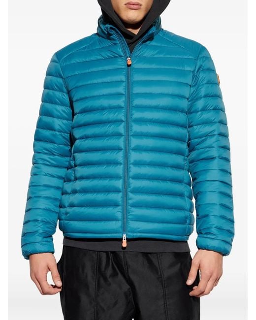 Save The Duck Blue Alexander Padded Zip Jacket for men