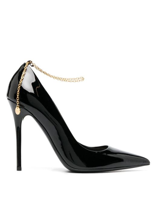 Tom Ford 120mm Patent Leather Pumps in het Black