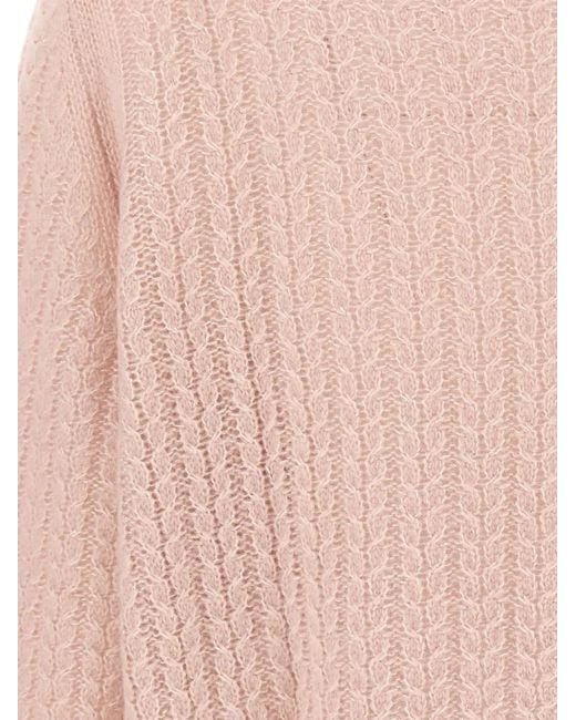 Hemisphere Pink Cable-Knit Sweater