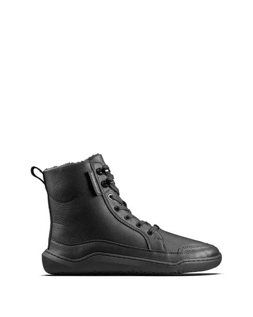 Vivobarefoot Black Gobi Grained-Leather Boots