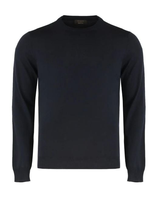 Slowear Blue Crew-Neck Sweater for men