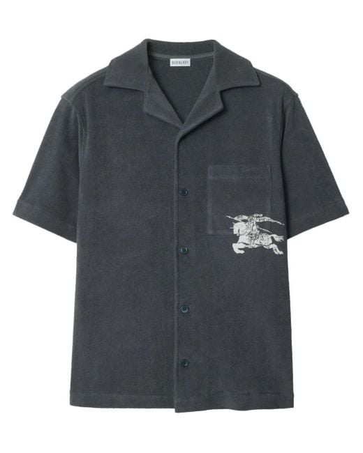 Burberry EKD Towelling Hemd in Black für Herren