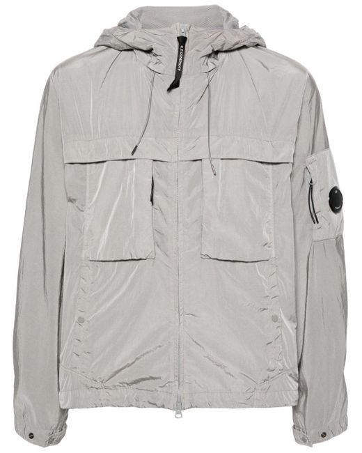 C P Company Gray Chrome-r Hooded Jacket for men