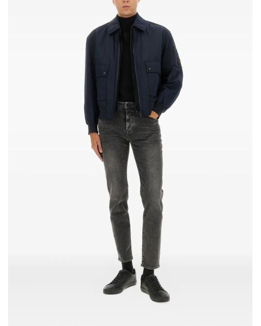 Boss Blue Collared Pocket Jacket for men