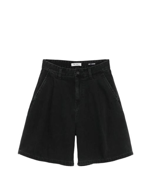Carhartt Black High-Rise Denim Shorts