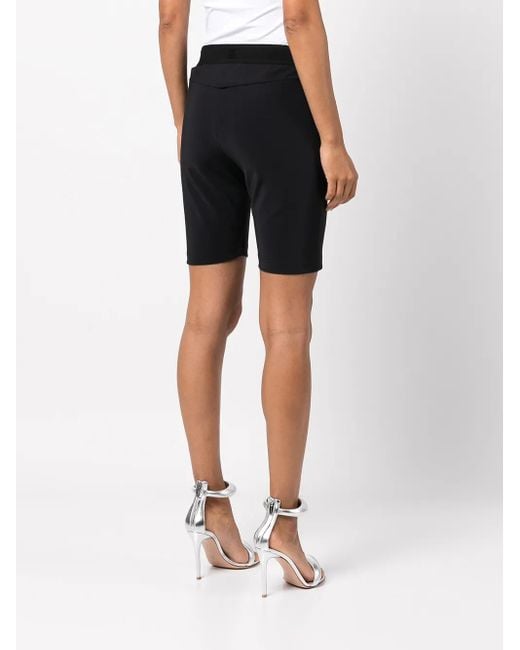 Givenchy Blue Logo-Waistband Biker Shorts