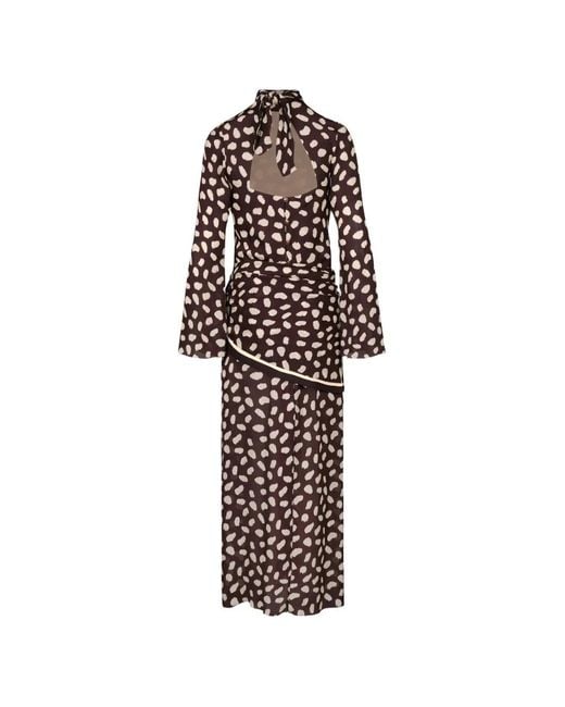 Johanna Ortiz White Elegancia Gitana Printed Dress