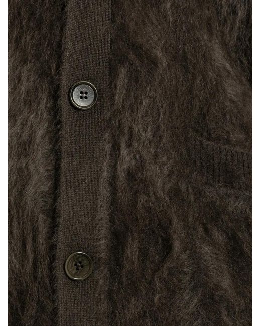 Lisa Yang Gray Devean Brushed Cardigan for men