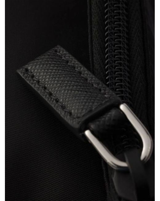 Prada Black Logo-Plaque Shoulder Bag for men
