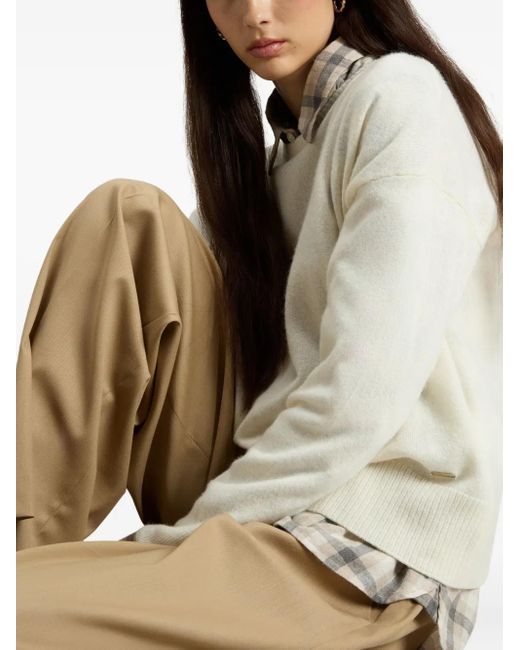 Jersey Con Cuello Redondo Woolrich de color White