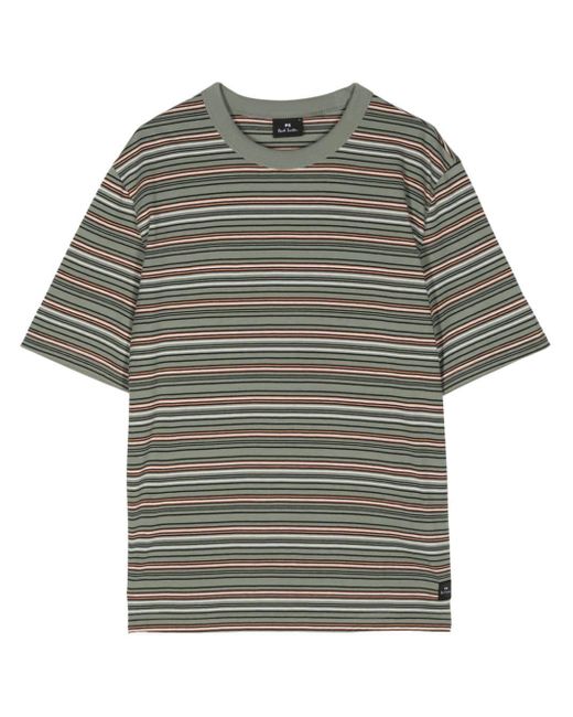 PS by Paul Smith Gray Striped Cotton T-shirt for men