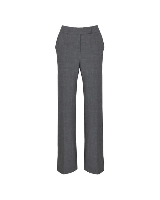 Raquel Diniz Gray Eliana Straight-Leg Trousers