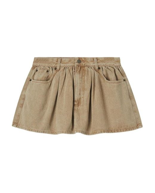 B+ AB Natural Jeansrock Mit Falten