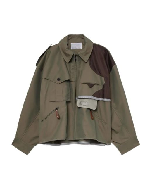Kolor Green Cargo-Pocket Cotton-Blend Jacket for men