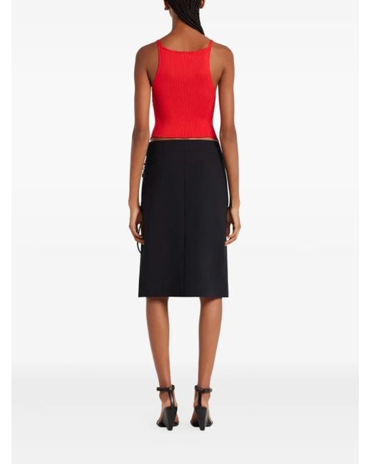 Courreges ホルターネック トップ Red